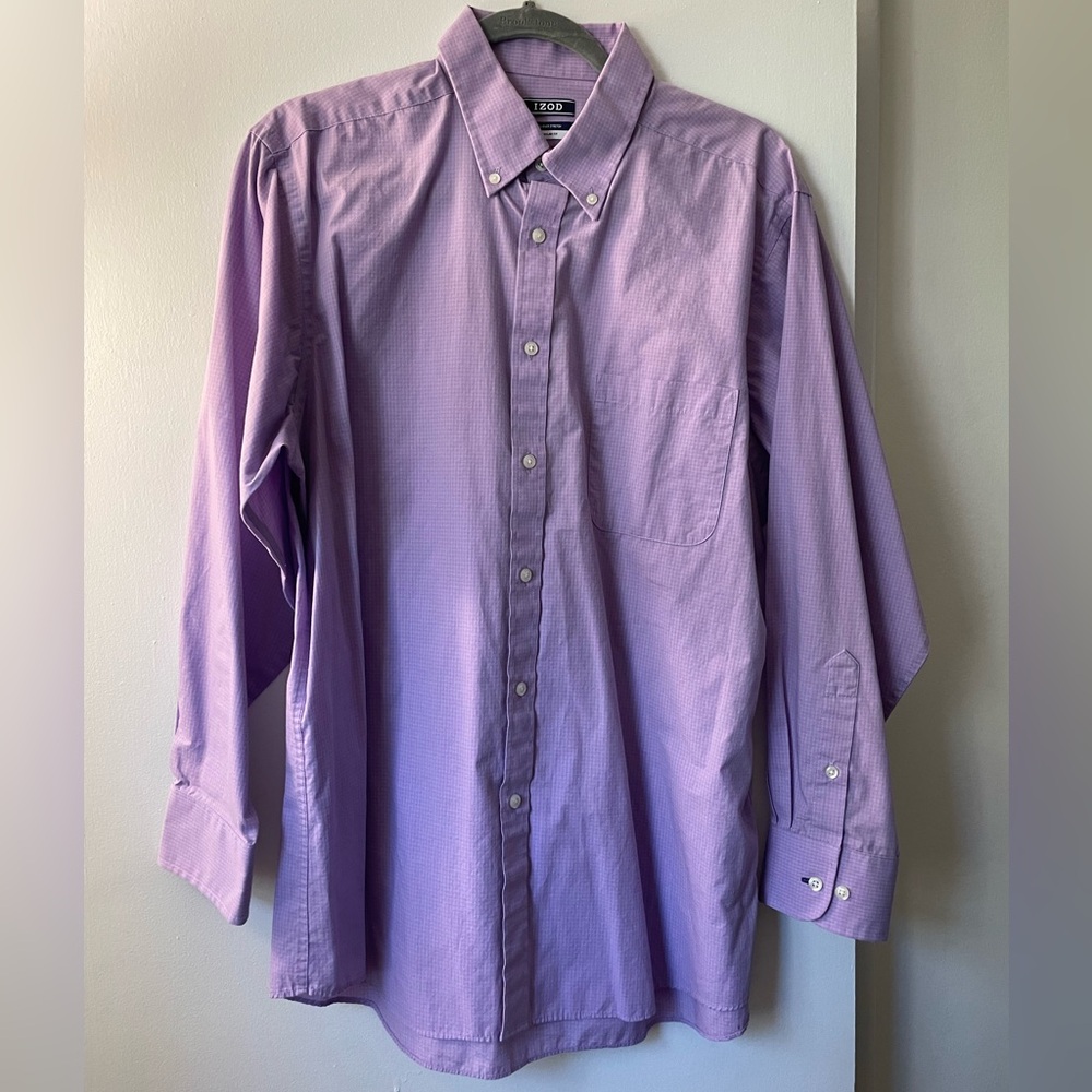 Izod Men's Lavender Dress Shirt